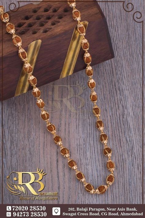 Excellent quality, today is the true identity of RB Ornaments. Contact us today for the Mangalsutra of pure gold.
.
.
.
#RealMangalSutra #Mangalsutra #MangalsutraDesign #MangalsutraCollection #BeadsOfCommitment #PreciousStones #Jewelegance #Bride2021 #Wedding #WeddingInspiration #Bride #BridesOfInstagram #BridalLook #Jewellery #JewelleryDesign #Purity #Luxury #LuxuryAcesssories #JewelleryOfTheDay #RBOrnament Rudraksh Mala In Gold For Men, Rudraksh Mala, Rudraksha Jewelry, Mangal Sutra, Mens Ring Designs, Rudraksha Mala, Indian Wedding Couple Photography, Indian Wedding Couple, Bangles Design