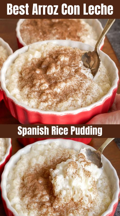 Arroz con Leche Spanish Rice Pudding Recipe Spanish Rice Pudding Recipe, Spanish Rice Pudding, Best Rice Pudding, Best Rice Pudding Recipe, Dancing Salsa, Blueberry Loaf, Spanish Paella, Rice Pudding Recipe, Spanish Rice