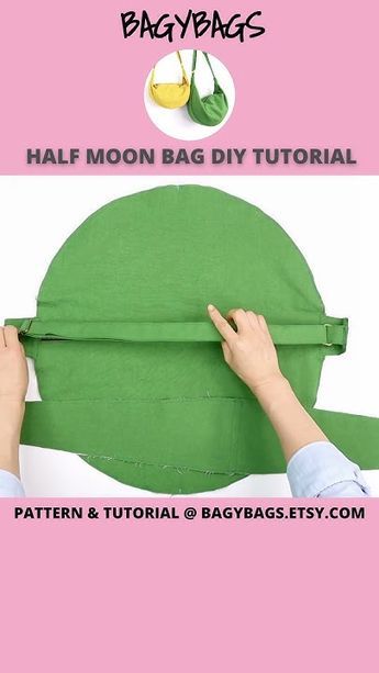 Crescent Bag Pattern Free, Moon Bag, Bag Pattern Free, Diy Couture, Bean Bag, Diy Bag, Half Moon, Sewing Tutorials, Bag Pattern