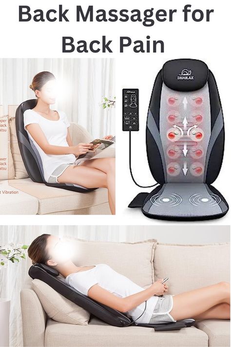 Snailax Back Massager chair pad with Shiatsu and kneading massage, featuring heat and vibration. Perfect Christmas gift for women and men, ideal for home office use.]

#BackMassager #ShiatsuMassage #DeepTissueMassage #SelfCare #StressRelief #HomeOffice #GiftIdeas #ChristmasGifts #Relaxation #MassageChairPad #Wellness #PainRelief #VibrationMassage #UltimateComfort Electric Massagers, Neck And Back Massager, Back Massage, Massage Cushions, Massage Equipment, Massage Tables, Home Office Chair, Massage Chairs, Back Massager