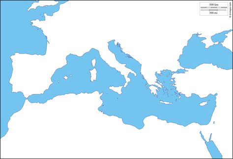 Mediterranean Sea : free map, free blank map, free outline map, free base map : coasts Silk Road Map, Roman Empire Map, Sea Map, Greece Map, Map Outline, Empire Romain, Free Maps, Printable Maps, Historical Maps