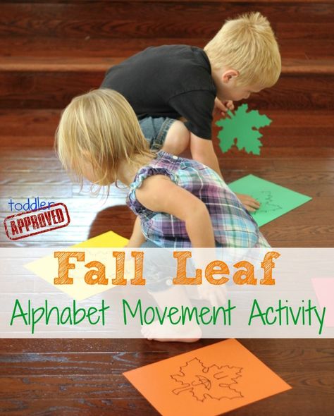 Toddler Approved!: Fall Leaf Alphabet Movement Activity Preschool Fall, New Vocabulary Words, Autumn Activities For Kids, Fall Preschool, Movement Activities, Staying Active, Tot School, Fall Time, Fall Activities