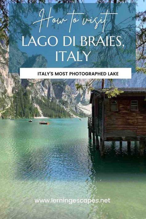 Lake Braies, Best Places In Italy, Italy Culture, Dolomites Italy, Mountain Lakes, The Dolomites, Explore Italy, Places In Italy, Italy Trip