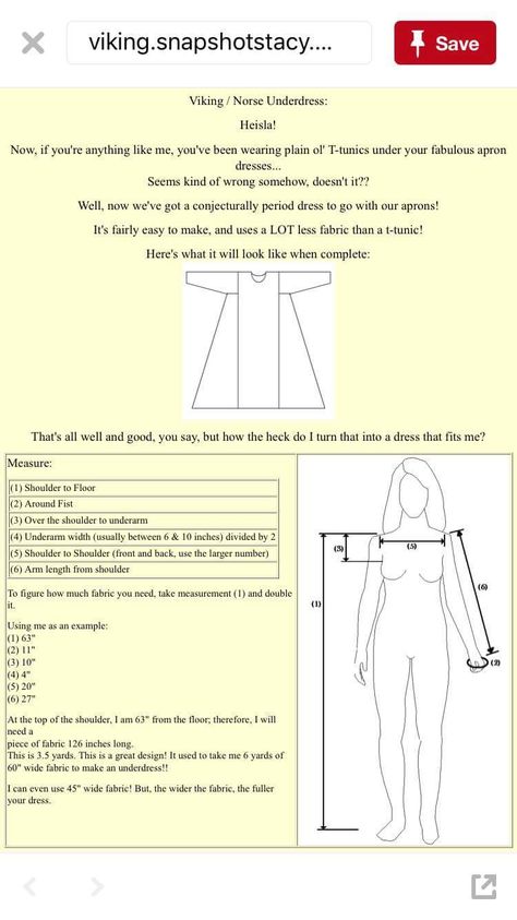 Viking under tunic measures & instructions Viking Tunic Dress, T Tunic Pattern Sca, Simple Medieval Dress, Medieval Dress Pattern, Viking Apron Dress, Norse Clothing, Viking Embroidery, Costume Viking, Viking Tunic