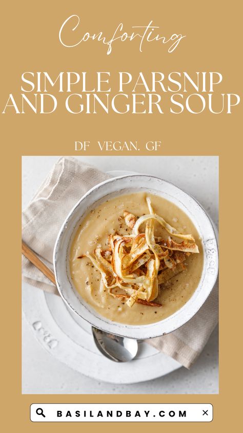 Ginger Soup, Plant Based Whole Foods, Soup Vegan, Toasted Pumpkin Seeds, Delicious Soup Recipes, Low Waste, Dairy Free Milk, Recipe Boards, Parsnips