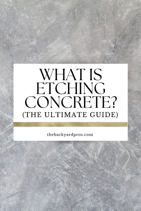 Transform ordinary concrete into a stunning masterpiece with our Guide to Etching Concrete! 🎨✨ Discover the world of this creative technique, where science meets artistry. 🧪🎭 From intricate patterns to eye-catching designs, etching concrete allows you to add a personal touch to your indoor and outdoor spaces. Dive into our step-by-step tutorials, pro tips, and top-notch recommendations for tools and materials. 📚🔧 Don't miss out on this inspiring guide – your concrete wonders await! 📌💫 Etched Concrete Floor, Etched Concrete Patio, Acid Wash Concrete Floor, Types Of Concrete Finishes, Indoor Concrete Floor Ideas, Acid Wash Concrete, Translucent Concrete, White Concrete Floors, Outdoor Concrete Stain