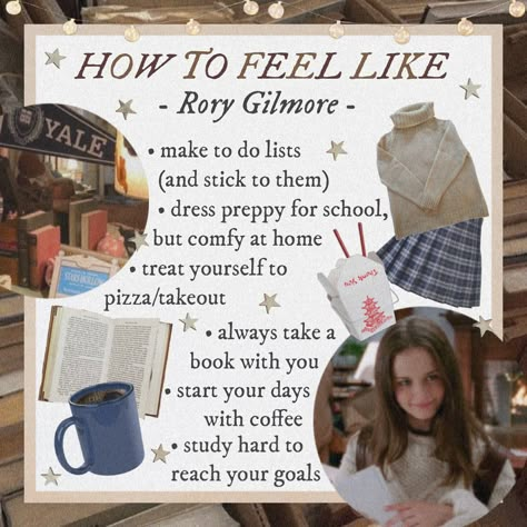 I Can’t I Have To Study Rory, Guide To Rory Gilmore, How To Live Life Like Rory Gilmore, How To Feel Like Rory Gilmore, How Does Rory Gilmore Study, Rory Gilmore Day Routine, What Would Rory Gilmore Do, Rory Aesthetic Core, Rory Gilmore Challenge