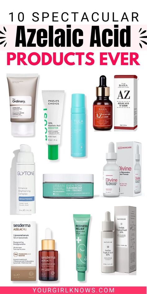 Dermatologists have spoken and these are the 10 best azeliac acid products on the market. If you're looking for an ingredient that can help with everything from acne to dark spots, look no further! These products will give you amazing results. Azelaic Acid The Ordinary, The Ordinary Azelaic Acid, Fall Makeup Trend, Azelaic Acid, Best Skincare, Best Skincare Products, Fall Makeup, Skin Rejuvenation, Skin Care Regimen