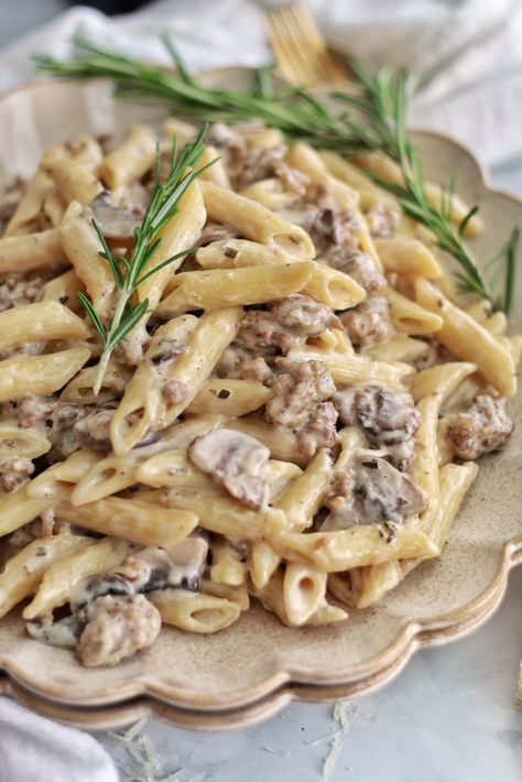 Pasta With Italian Sausage, Marsala Pasta, Sundried Tomato Pasta, Italian Sausage Pasta, Ground Italian Sausage, Italian Pasta Recipes, Chicken Salad Sandwich, Bowtie Pasta, Cooking Wine