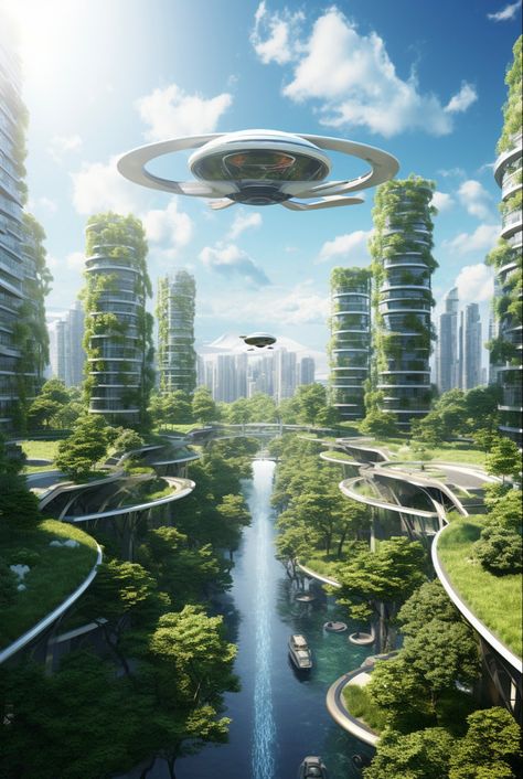 Utopia World, Futuristic City Utopia, Alien City, Utopia Dystopia, Future Earth, Eco City, Sci Fi City, Sustainable City, Urban Nature