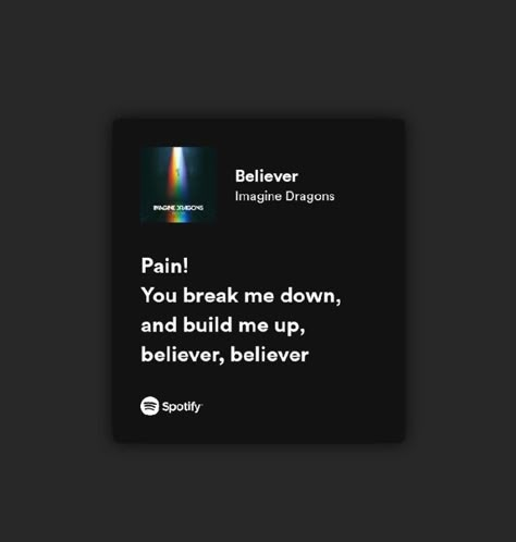 Spotify Lyrics, Imagine Dragons, Black