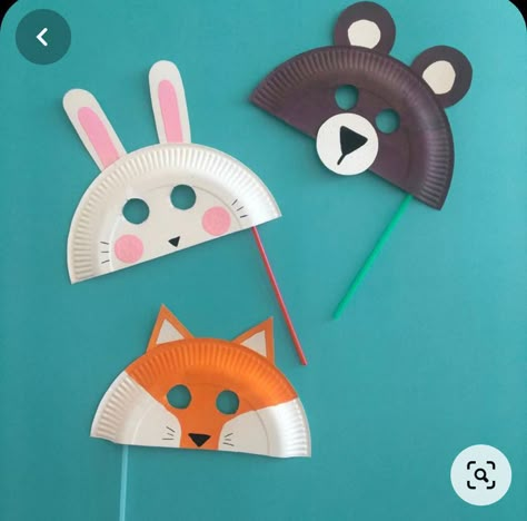 Paper Plate Animal Masks, Kids Crafts Masks, Animal Masks Craft, Cat Crafts Preschool, Animal Masks Diy, Paper Plate Masks, Animal Masks For Kids, Paper Plate Animals, Animal Face Mask