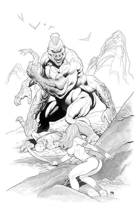 Princess Of Mars, John Carter Of Mars, Frank Cho, Black And White Comics, Fantasy Figures, Comic Book Artwork, Literature Art, American Comics, Comic Book Artists