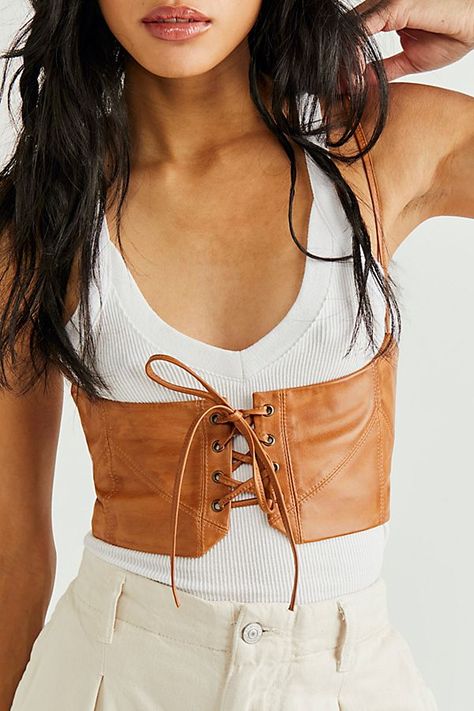 Wish List Corset Belt Outfit, Leather Corset Belt, Corset Belt, Leather Corset, Minimalistic Design, Fashion Tops, Boho Outfits, Free People Tops, Soft Leather