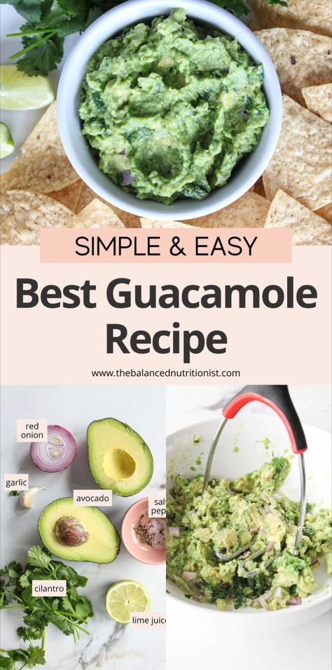 Make this easy guacamole recipe with just 1 avocado for a quick and simple guacamole recipe. Fresh cilantro, lime juice, and creamy avocado make it perfect for Mexican dinner or a party. This 1 avocado guacamole is a homemade guacamole favorite and one of the best guacamole recipes for an easy guacamole dip. Quick Snacks To Make, Easy Guacamole Dip, Simple Guacamole Recipe, Snack Ideas For Adults, Guacamole Dip Recipes, Simple Guacamole, Easy Guacamole Recipe, Guacamole Recipes, Homemade Guacamole Recipe