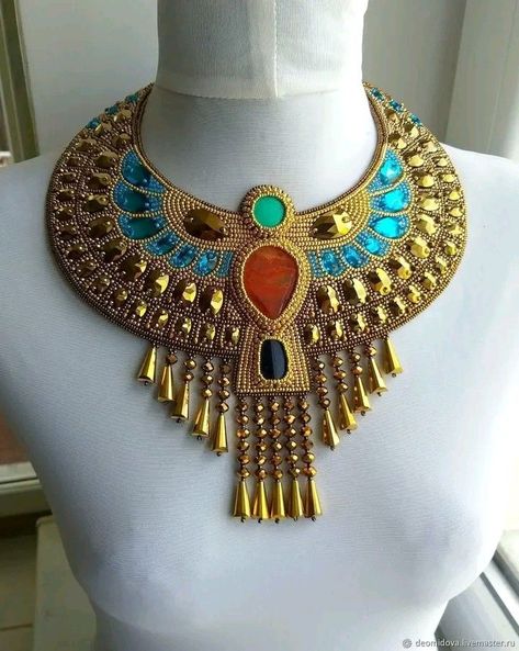 Ancient Egyptian Fashion, Ancient Egyptian Clothing, Egyptian Collar, Egyptian Inspired Jewelry, Egyptian Party, Egyptian Accessories, Egyptian Clothing, Egypt Jewelry, Ancient Egyptian Jewelry