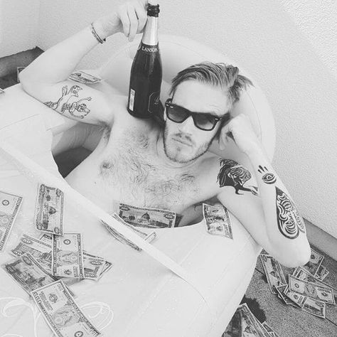 Pewdiepie Pewdiepie Tattoo, The Unholy Trinity, Unholy Trinity, Youtube Stars, Tattoo Sleeve Men, Pewdiepie, New Tattoos, Blackwork, Sleeve Tattoos