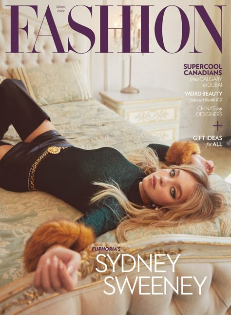 Sydney Sweeney FASHION Magazine 2022 Cover Photoshoot | Fashion Gone Rogue Magazine Cover Ideas, Media Magazine, I Love School, Celebrity Magazines, Fashion Magazine Cover, Winter Photoshoot, Fashion Cover, Sydney Sweeney, Vogue Covers