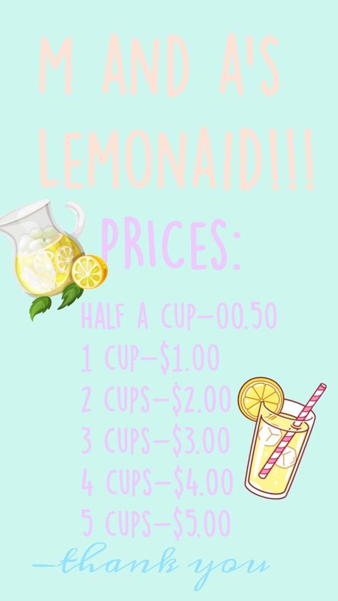 This is about how to make lemonade sign Kids Lemonade Stands, Lemonade Stand Sign, Lemon Aid, Kids Lemonade, Diy Lemonade Stand, Garage Sale Tips, Lemonade Sign, Making Money Teens, Treat Stand