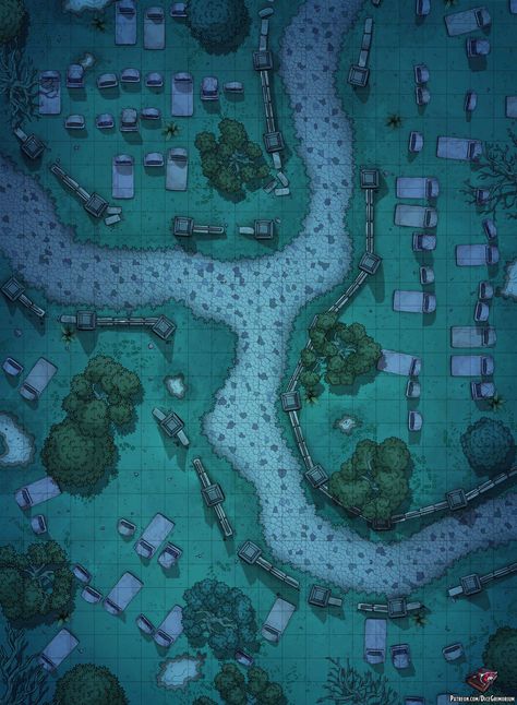 Cemetery Night Graveyard Tombs Road e-w-n battlemap Mixed forest road grid public d&d Dungeons & Dragons Pathfinder (22 x 30) lg Grid Rpg, Deciduous Forest, Pathfinder Maps, Dnd World Map, Magic Places, Battle Map, Tabletop Rpg Maps, Map Pictures, Dnd Maps