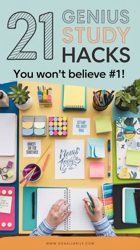 21 Genius Study Hacks That Will Boost Your Grades (You Won't Believe #11!) Help Studying Tips, How To Study University, Smart Study Techniques, Study Must Haves, How To Retain Information, Best Study Methods, Homework Checklist, Memory Tricks, Retain Information