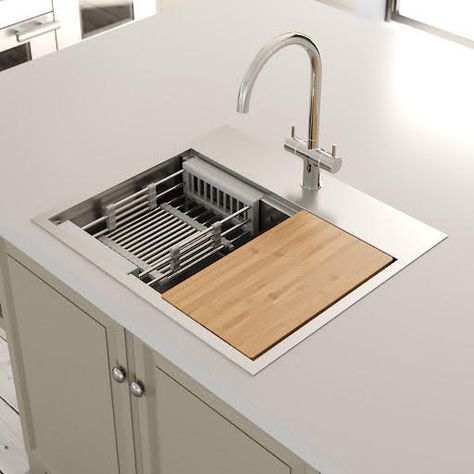 Sauber Prima Inset Single Bowl Stainless Steel Sink Rectangular - KSINKTMCHOPCHR. Internet Only Price. In stock: Delivery Next Day. Paypal Accepted. Modern Baskets, Sinks Kitchen, Draining Board, Modern Kitchen Sinks, Bamboo Chopping Board, Silver Cabinets, Inset Sink, Single Bowl Sink, Stainless Steel Sink