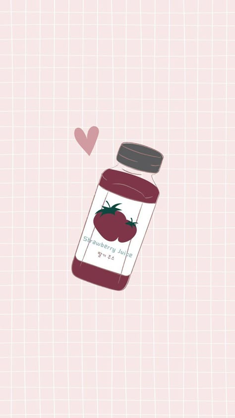 True Beauty Kdrama, Aesthetic Strawberry, Strawberry Juice, Korean Aesthetic, Kawaii Wallpaper, True Beauty, Kdrama, Juice, Illustrations