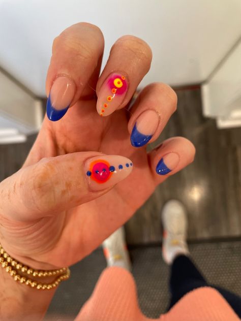 Oval Gel Nails Summer, Spring Break Nails, Hippie Nails, Broken Nails, Crazy Text, Summery Nails, Cute Summer Nails, Nail Idea, Fire Nails