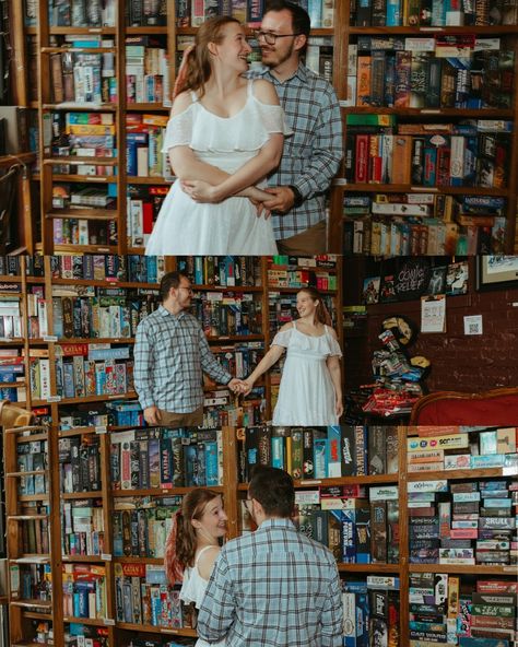 Talk about an engagement session that feels exactly like you and your partner 😍 From board games to books to coffee shops, these photos scream Cody & Taylor in every way. And that's exactly how your engagement photos SHOULD feel, the perfect representation of who both of you are and the things you love to do together 🤍 Board Game Engagement Photos, Photo Boards, Coffee Shops, Engagement Shoot, Engagement Shoots, Styled Shoot, The Things, Scream, Engagement Session