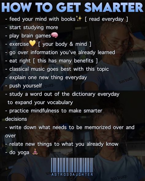 How To Get Smarter In School, Health Healing Quotes, Advice Aesthetic, School Life Hacks, Hacks For School, How To Get Smarter, Successful Tips, Middle School Survival, Get Smarter