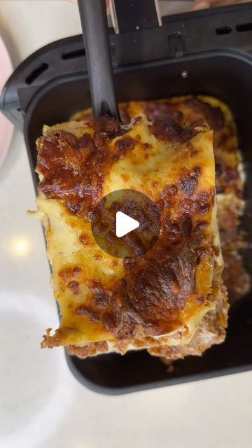 Stephanie Joy de Sousa on Instagram: "Follow me @steph_cooks_stuff ❤️ Number 3 of my top 10 recipes of 2023 …. Air Fryer Lasagna. Just like regular lasagna but cooked in the air fryer! Hey foodies! 🍝✨ I made an epic air fryer lasagne and I’m here to share the mouthwatering recipe! Get ready for crispy, cheesy goodness! 😋🧀 📝 Lasagne Recipe: - 2 large onions, diced - 1/2 bunch celery, diced - 4 carrots, diced - 1kg pork and veal mince - 2 stems of rosemary - 1 tbsp thyme - 4 cans diced tomatoes - 1 bottle Shiraz minus 1 glass - Salt and pepper - Lasagne sheets - Cheesy white sauce (100g butter, 2 tbsp flour, 1 litre milk, 1 cup pizza cheese, salt, and pepper) Here’s how to make it: 1️⃣ Sauté onions, celery, and carrots until tender and fragrant. 2️⃣ Combine pork and veal mince with sau Air Fryer Lasagna, Sauté Onions, Lasagne Sheets, Pizza Cheese, Lasagne Recipes, Diced Tomatoes, White Sauce, Saute Onions, Diced Tomato