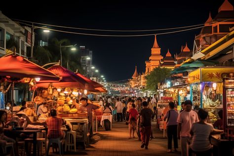 As the sun dips below the horizon in Hua Hin, the vibrant pulse of the night markets begins to beat. Nightlife in Hua Hin breathes a different kind of life into the streets, with markets that entice locals and travelers alike with their variety of offerings. Visiting the Hua Hin night markets is an essential experience for those looking to explore Hua Hin night markets, immerse themselves in local culture, and
#clothes #cuisine #food #foodie #guide #huahin #nightmarket #shopping #tour Hoi An Night Market, Thailand Night Market, Authentic Thai Food, Thailand Itinerary, Shopping Food, Thailand Travel Guide, Pretty Pics, Night Market, Market Shopping