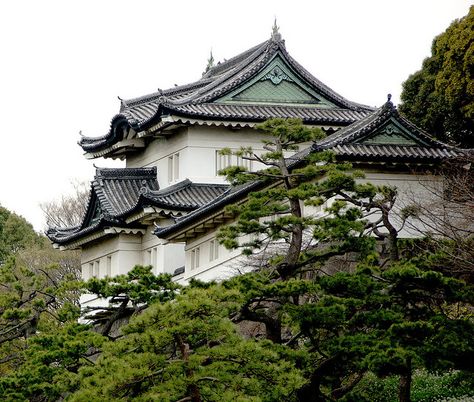 Tokyo Imperial Palace (皇居 Kōkyo; literally, "Imperial Residence"?) is the main residence of the Emperor of Japan. It is a large park-like area located in the Chiyoda area of Tokyo close to Tokyo Station and contains several buildings including the main palace (Kyūden (宮殿?), the private residences of the imperial family, an archive, museum and administrative offices. Japan Palace, Archive Museum, Japanese Palace, Life Is Boring, Japanese Castles, Tokyo Imperial Palace, Traditional Japanese Architecture, Japanese Castle, Tokyo Station