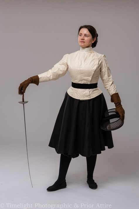 Victorian Fencing, Fencing Jacket, 1800s Clothing, 1800s Fashion, Old Outfits, Century Clothing, Victorian Women, Aesthetic Women, Edwardian Fashion