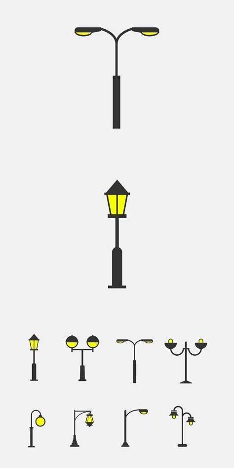 Street Lamp Illustration, Street Lamp Drawing, Street Light Drawing, Lamp Icon, Lamp Vector, Street Light Design, Street Logo, City Sketch, Light Icon