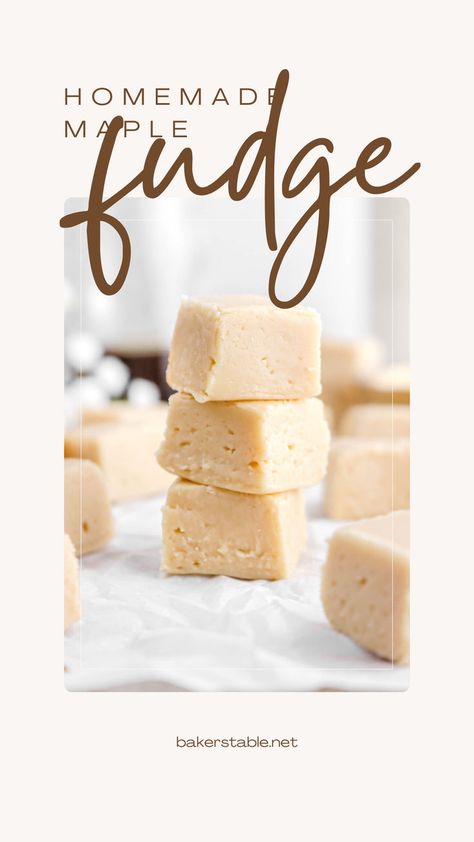 Silky smooth, extra sweet, and full of maple flavor! This Old Fashioned Maple Fudge is the perfect treat to make during the holiday's. So. GOOD. Maple Syrup Fudge Recipe, Maple Syrup Candy Recipe, Old Fashion Fudge Recipes, Maple Fudge Recipes, Maple Syrup Candy, Homemade Peppermint Bark, Maple Fudge, Old Fashioned Fudge, Bakers Table