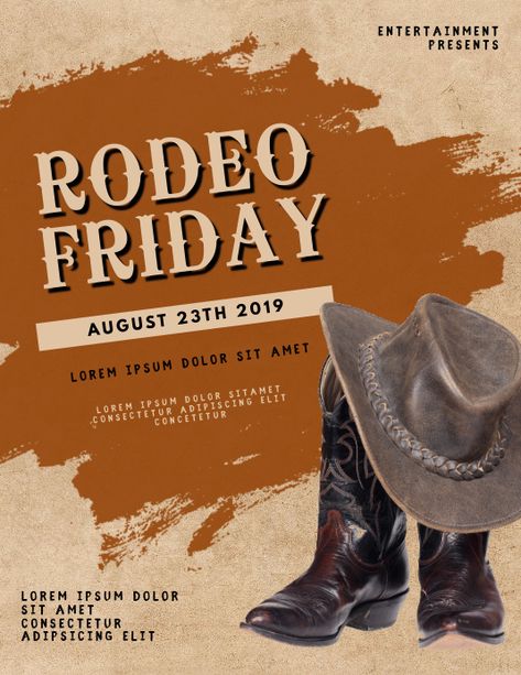 Western Graphic Design, Western Event, Family Collage, Rodeo Events, Diploma Certificate, Invert Colors, Party Flyers, Flyer Ideas, Promotional Flyers