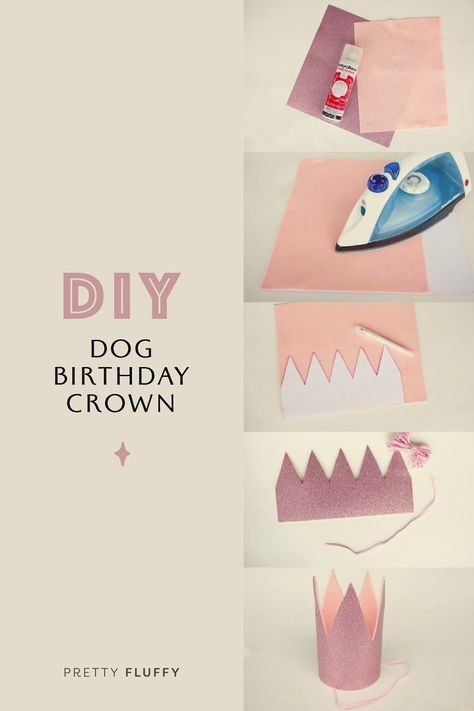 Birthday Crown Template, Diy Dog Birthday, Diy Dog Gifts, Diy Birthday Crown, Dog Party Decorations, Dog's Birthday, Dog Party Hat, Dog Birthday Hat, Crown Template