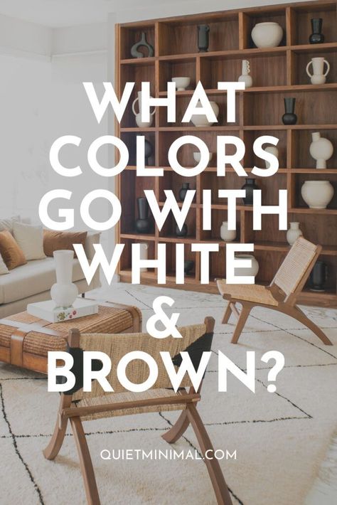 colors that match with white and brown White Walls Brown Furniture, Brown And Cream Living Room, Dark Brown Floor, White Walls Living Room, Dark Brown Furniture, Room Color Combination, Color Palette Living Room, Cream Living Rooms, Bedroom Color Combination