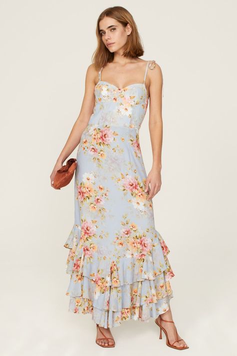 Rent Baxter Dress by YUMI KIM for $35 only at Rent the Runway. Outfits Dressy, Yumi Kim, Garden Party Wedding, Rent The Runway, Tie Sleeve, English Garden, Floral Chiffon, Corset Top, Party Wedding