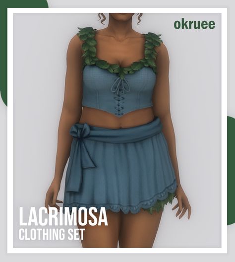 Maxi Skirt Sims 4, Sims 4 Halloween Cc Maxis Match, Sims 4 Fairy Cc Maxis Match, Sims 4 Fairy Cc Clothing, Fairy Sims 4 Cc, Sims 4 Fairy Cc, Sims 4 Halloween Costumes, Fairycore Dresses, Leaf Skirt