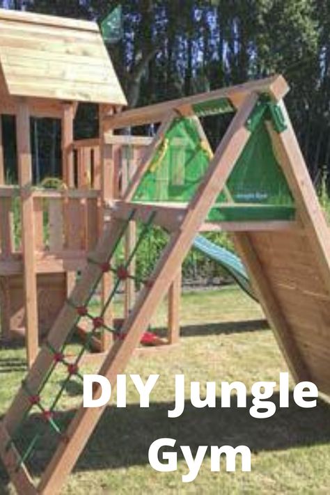 Homemade Jungle Gym, Outside Jungle Gym, Diy Jungle Gym Backyards, Indoor Jungle Gym Diy, Diy Jungle Gym, Backyard Gym Diy, Jungle Gym Diy, Jungle Gym Outdoor, Backyard Makeover Ideas