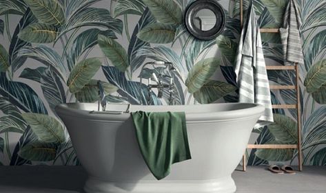 Showall by Serenissima tiles Family Bathroom, White Leaf, Urban Jungle, Clawfoot Bathtub, White