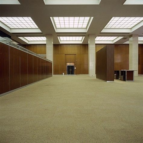 Aesthetic Abandoned Places, Liminal Spaces Aesthetic, Abandoned Places Aesthetic, Spaces Aesthetic, Places Aesthetic, Bank Safe, Brutalism Architecture, Retro Interior Design, Material Things