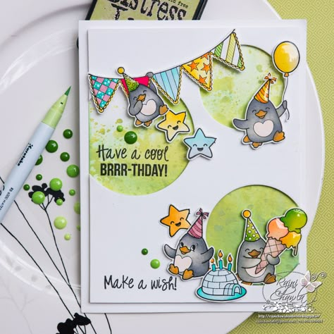 Birthday Wishes Cute, Penguin Cards, Funny Baby Card, Coeliac Disease, Happy Birthday Cards Diy, Grid Journal, Creative Birthday Cards, Letter Ideas, Birthday Card Drawing