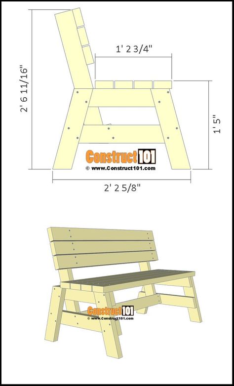 2x4 bench plans, DIY project using only 2×4’s. Plans include free PDF download, material list, drawings, and measurements. Wooden Bench Diy, Wooden Bench Plans, 2x4 Bench, Outdoor Bench Plans, Wood Bench Plans, Diy Bank, Garden Bench Plans, Diy Wood Bench, Woodworking Design