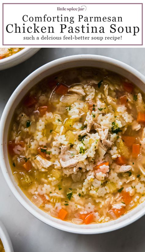 Chicken And Stars Soup, Italian Pastina Soup, Chicken And Stars, Chicken Pastina Soup Recipe, Parmesan Broth, Chicken Pastina Soup, Soup Sides, Stars Soup, Chicken Pastina