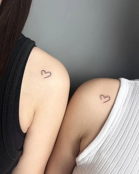 20 Friendship Tattoo Design Ideas - Mom's Got the Stuff Cute Friendship Tattoos, Friendship Tattoos For Two, Friendship Tattoo Ideas, Matching Friendship Tattoos, Friendship Tattoo, Bestie Tattoos, Strawberry Tattoo, Monster Tattoo, Castle Tattoo