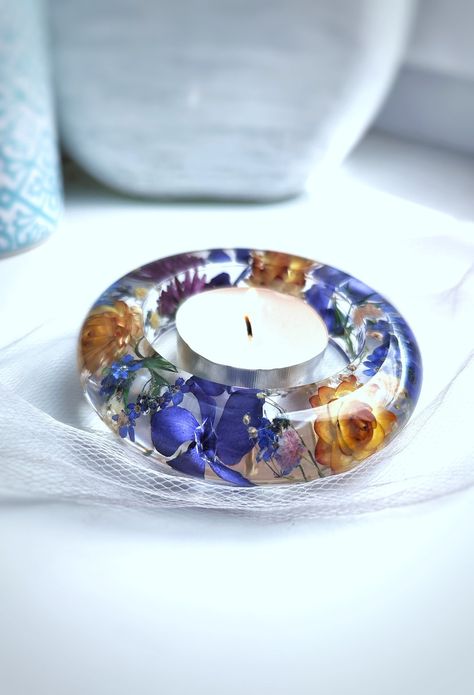 Beach Theme Candles, Coffee Jewelry, Resin Beach, Floral Home Decor, Real Coffee, Tea Light Holders, Forget Me Nots, T Lights, Tealight Holder