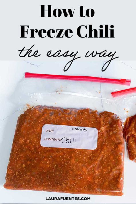 Freezing Chili Best Way To, How To Freeze Chili, Freezer Chili Make Ahead, Chili Leftovers, Freezing Chili, Thicken Chili, Chili Sides, Defrost Chicken, Delicious Chili Recipe